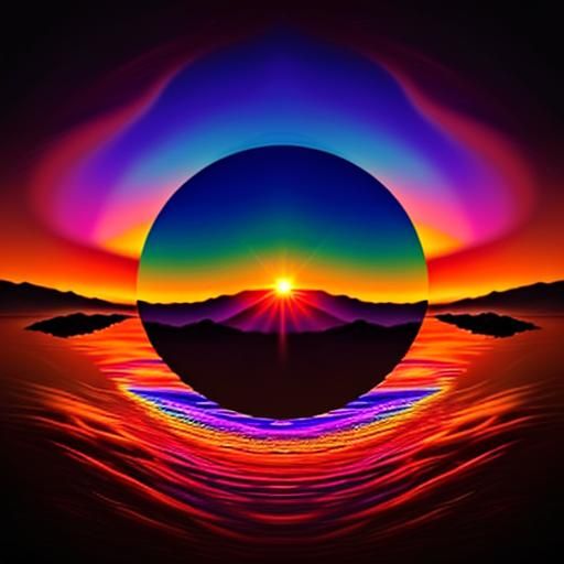 Psychedelic "A sunrise and sunset happening simultaneously."