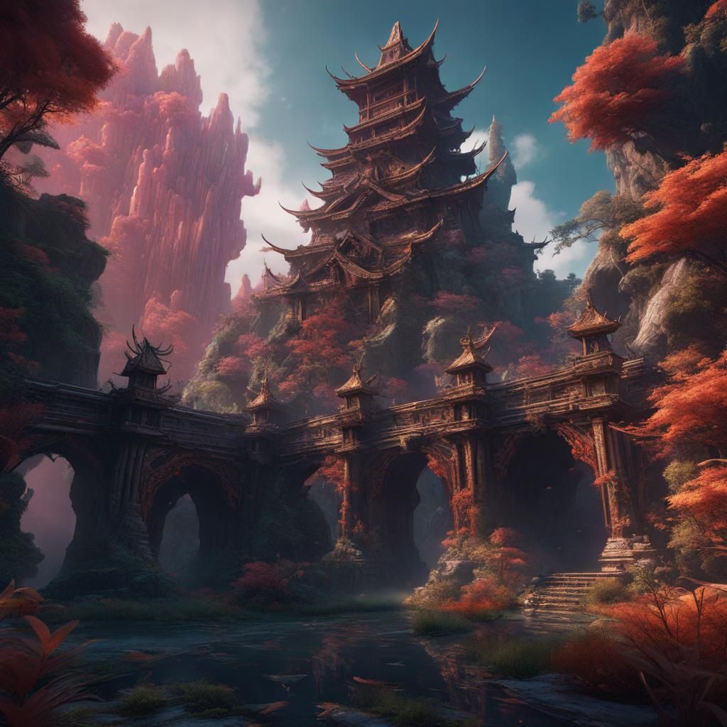Fantastical Matte Painting of Taki in Unreal Engine 5