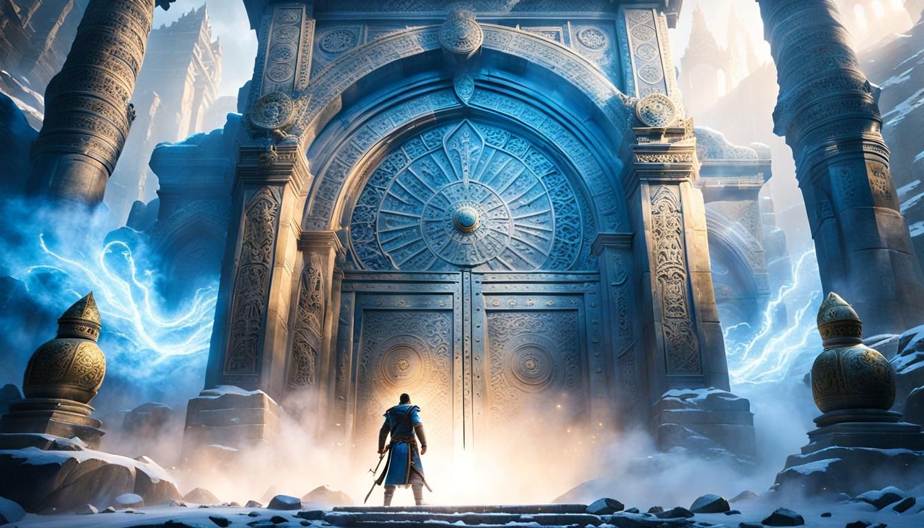 Mystical Stone Doorway in Elder Scrolls Style