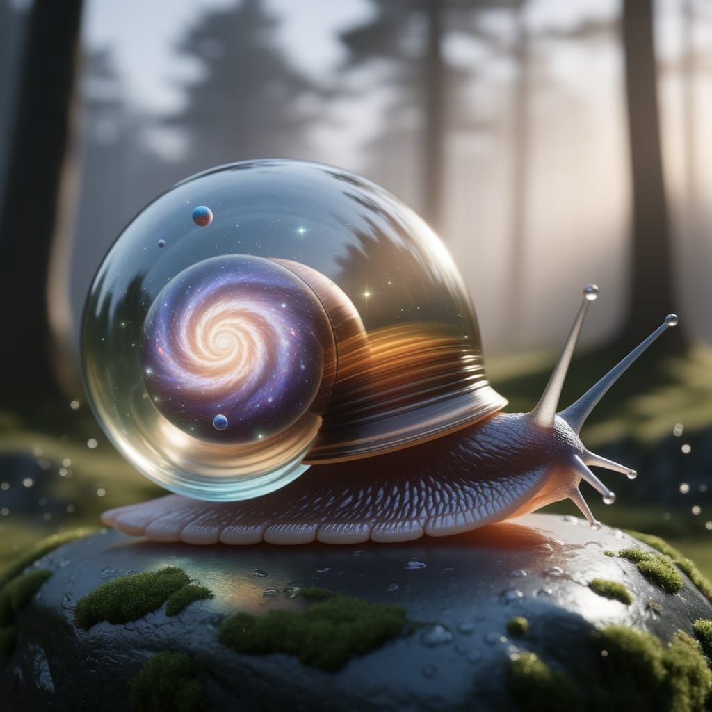 Snail in a Glass Galaxy