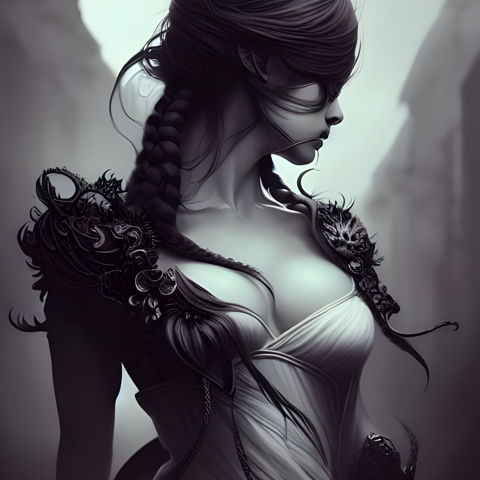 Gorgeous Assassin in Hyper-Detailed Digital Illustration