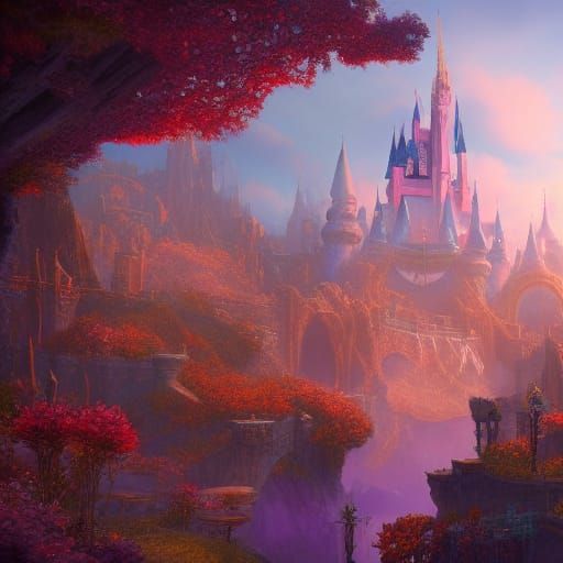 Fantastical Matte Painting in Deep Color