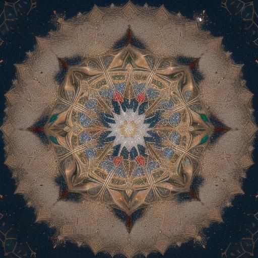 Glittering Christmas Mandala in Winter