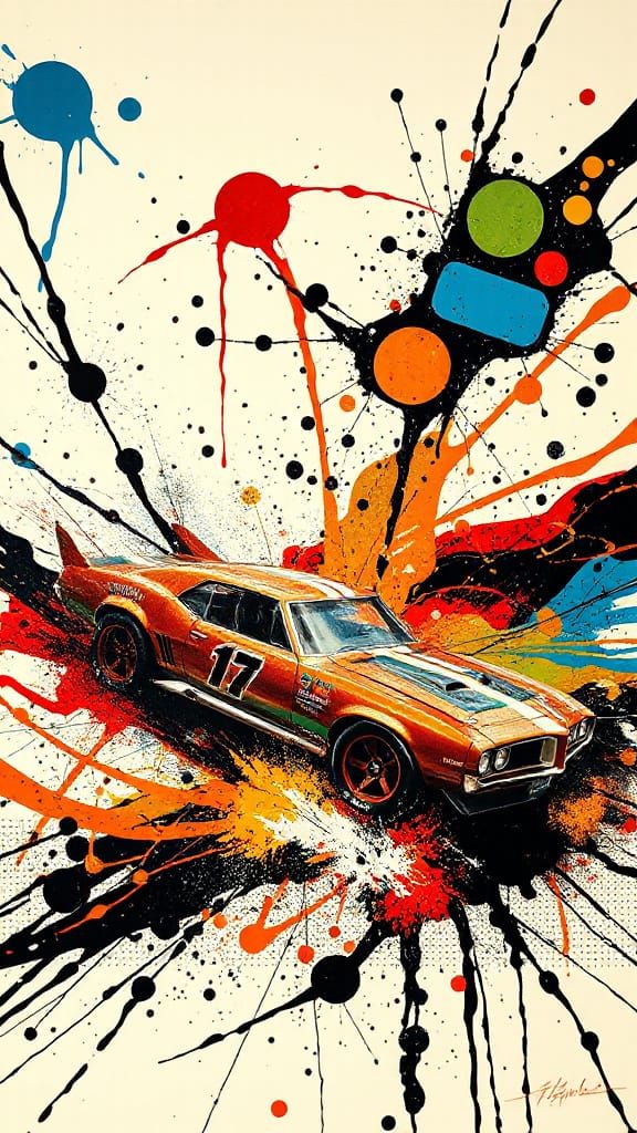 Ultramodern Hot Wheels in Fluid Abstract Style
