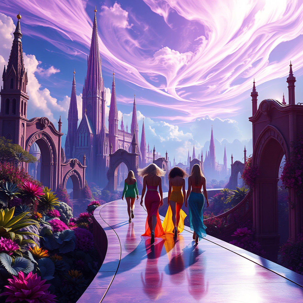 Futuristic Fashion Show in Unreal Engine Style