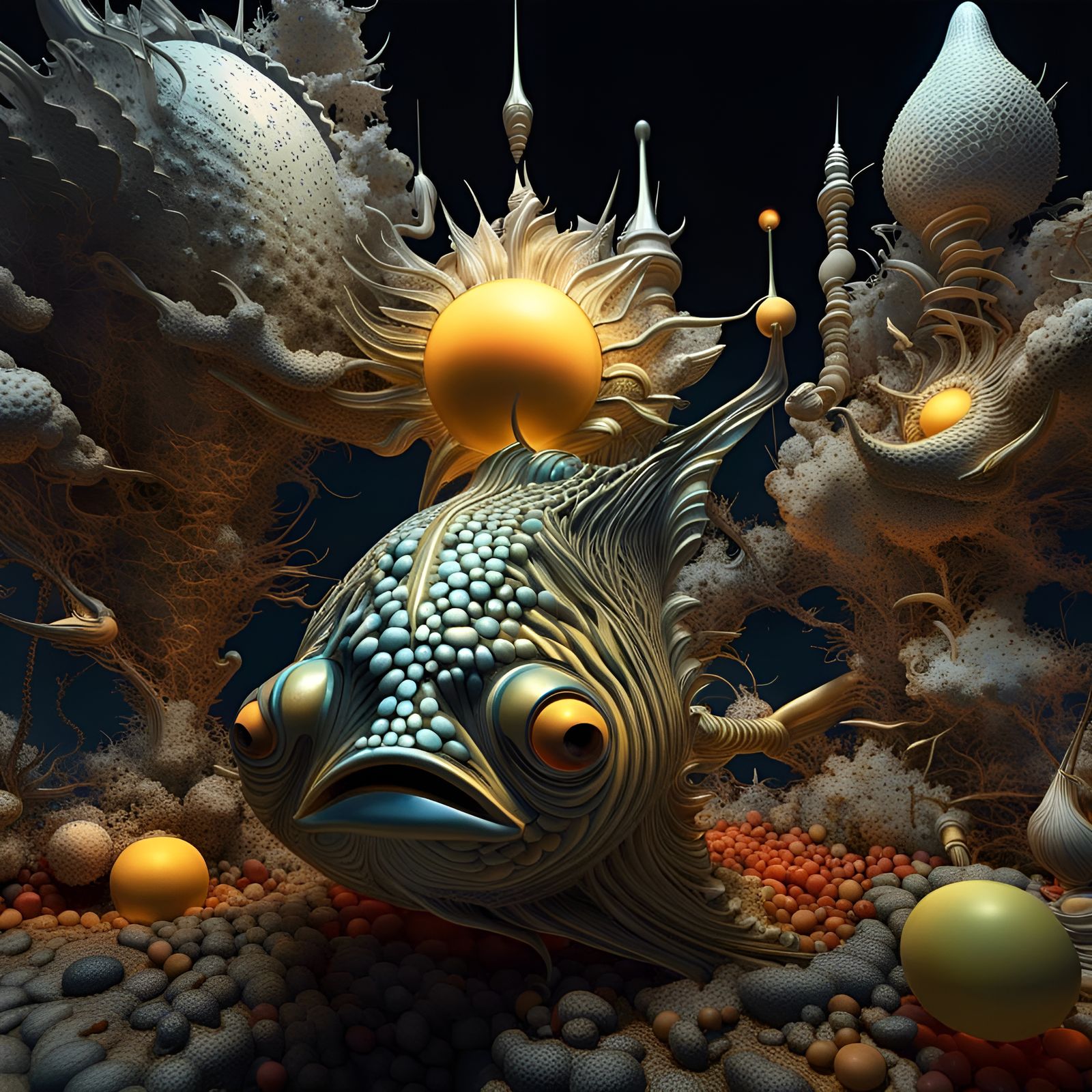 Surreal Mandelbulb Junctions in Vivid 8K Resolution