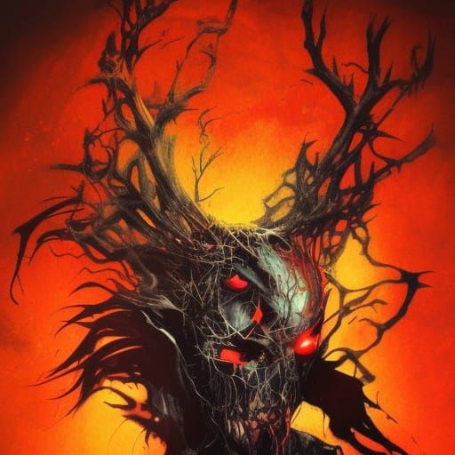 Undead Mountain Lion in Dark Academia Style