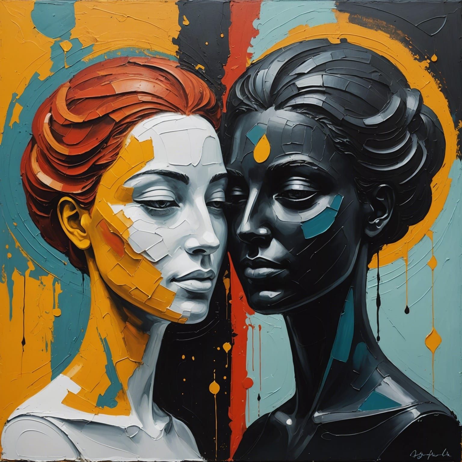 Abstract Duality: Happy and Sad Faces