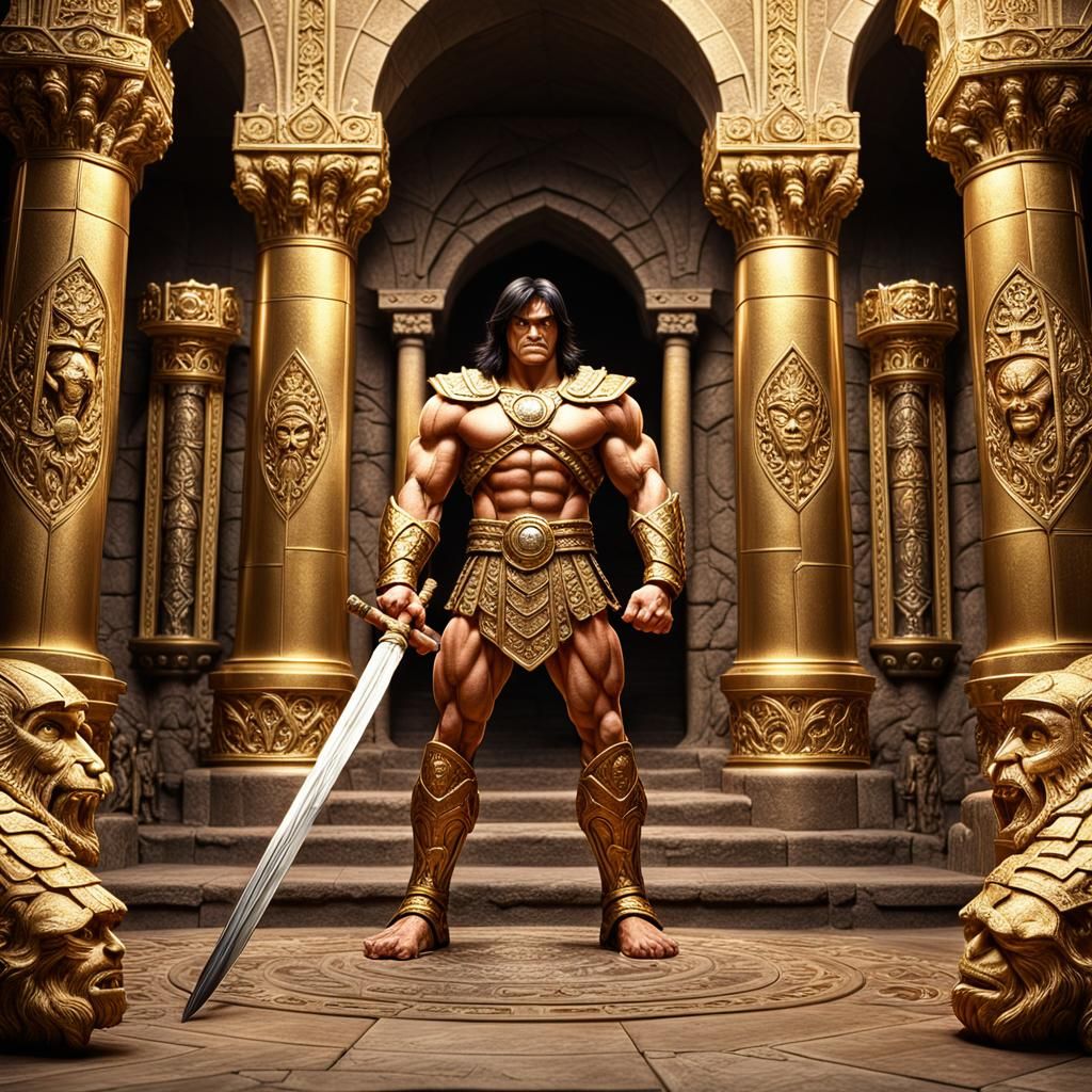 He-Man and Conan in Golden Castle