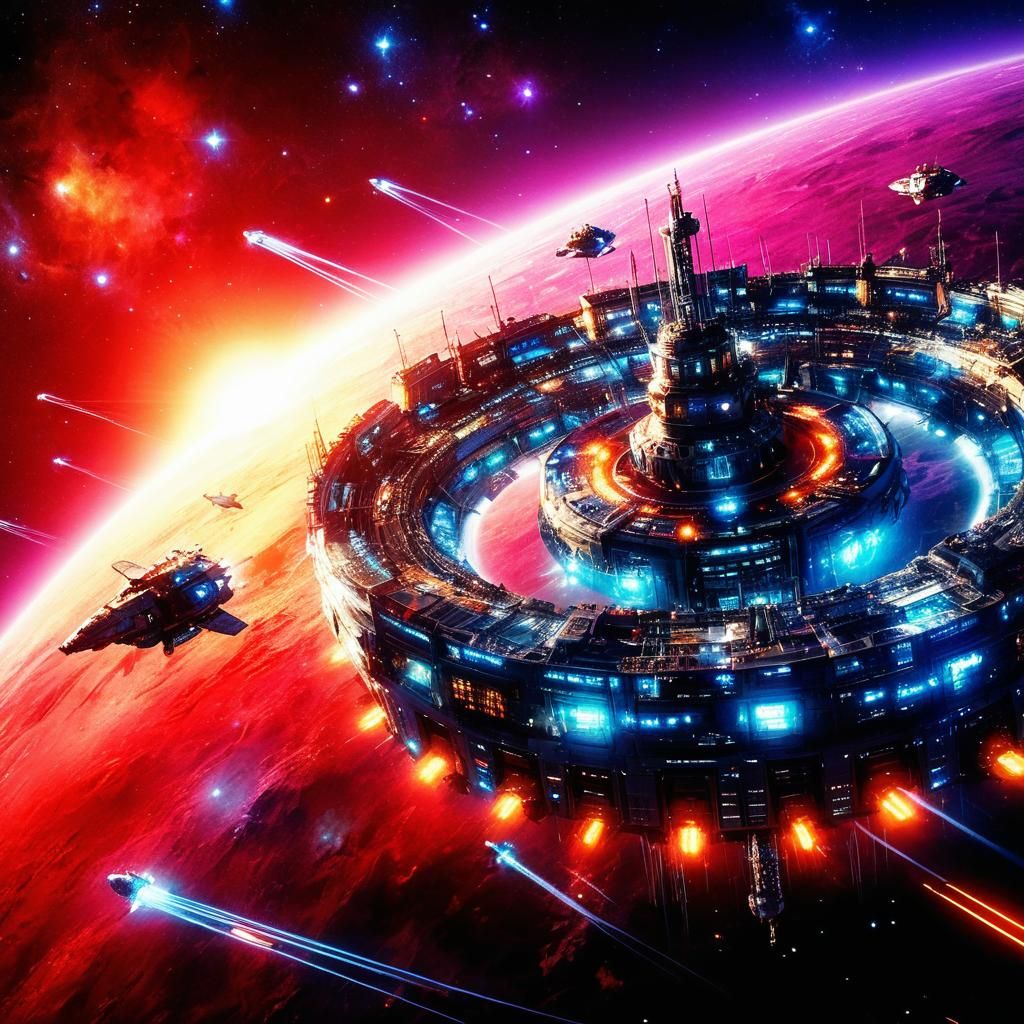 Intergalactic Space Station Magellan-II near Alpha - Centauri, BH34-C