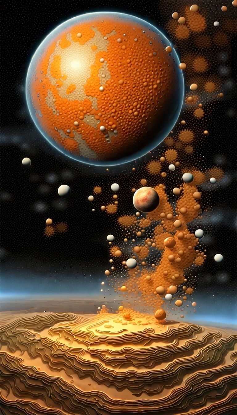 Planetary Accretion as a Living System in Psychedelic Art