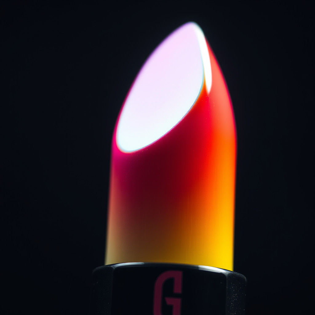 Rainbow Lipstick in Hyperrealistic Style