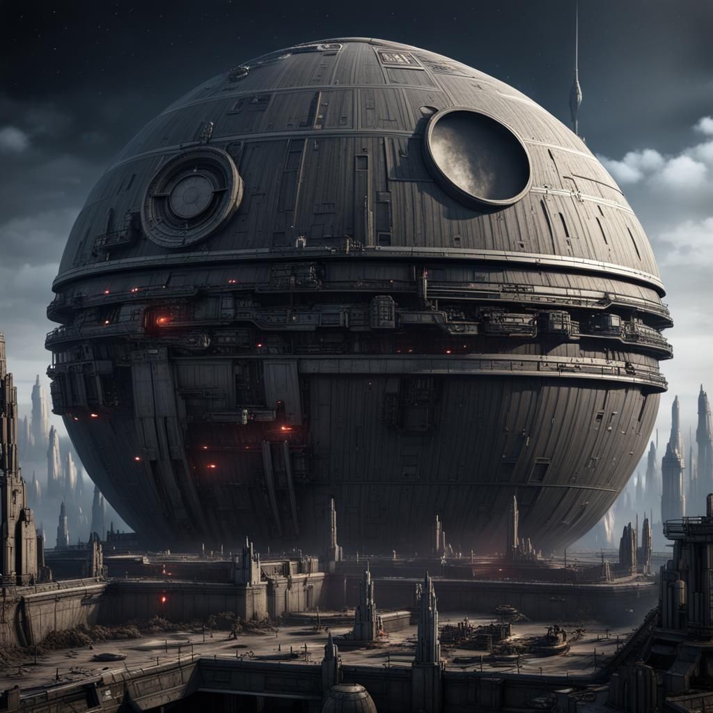Detailed Matte Painting of the Death Star