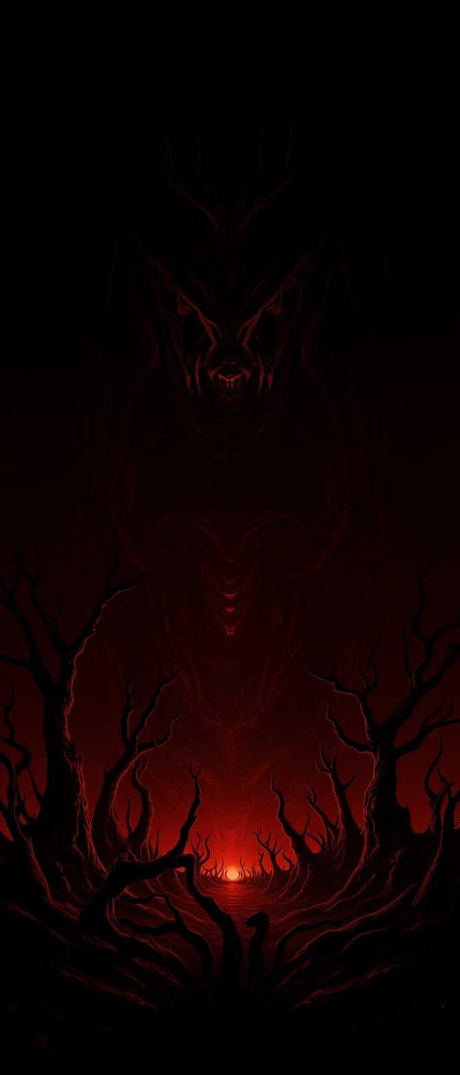 Nightmarish Biomechanical Landscape in Twilight