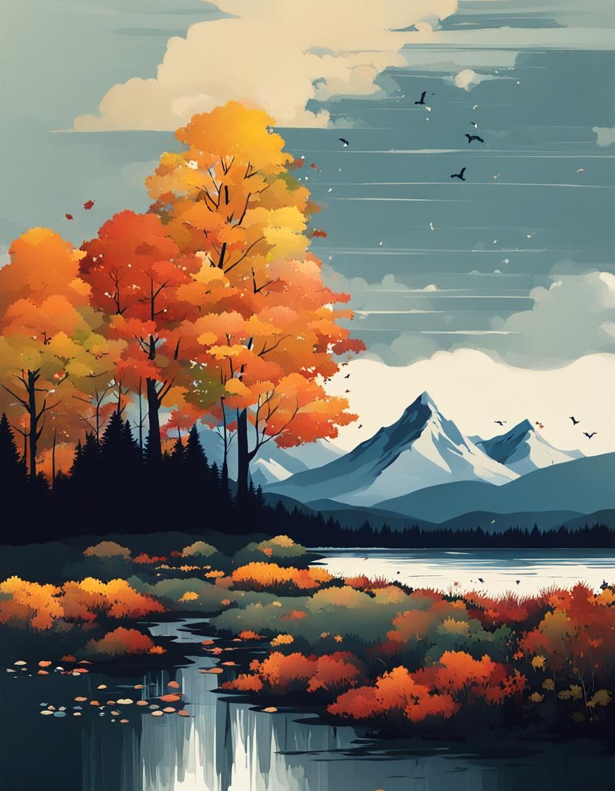 Autumn Mountain Landscape
