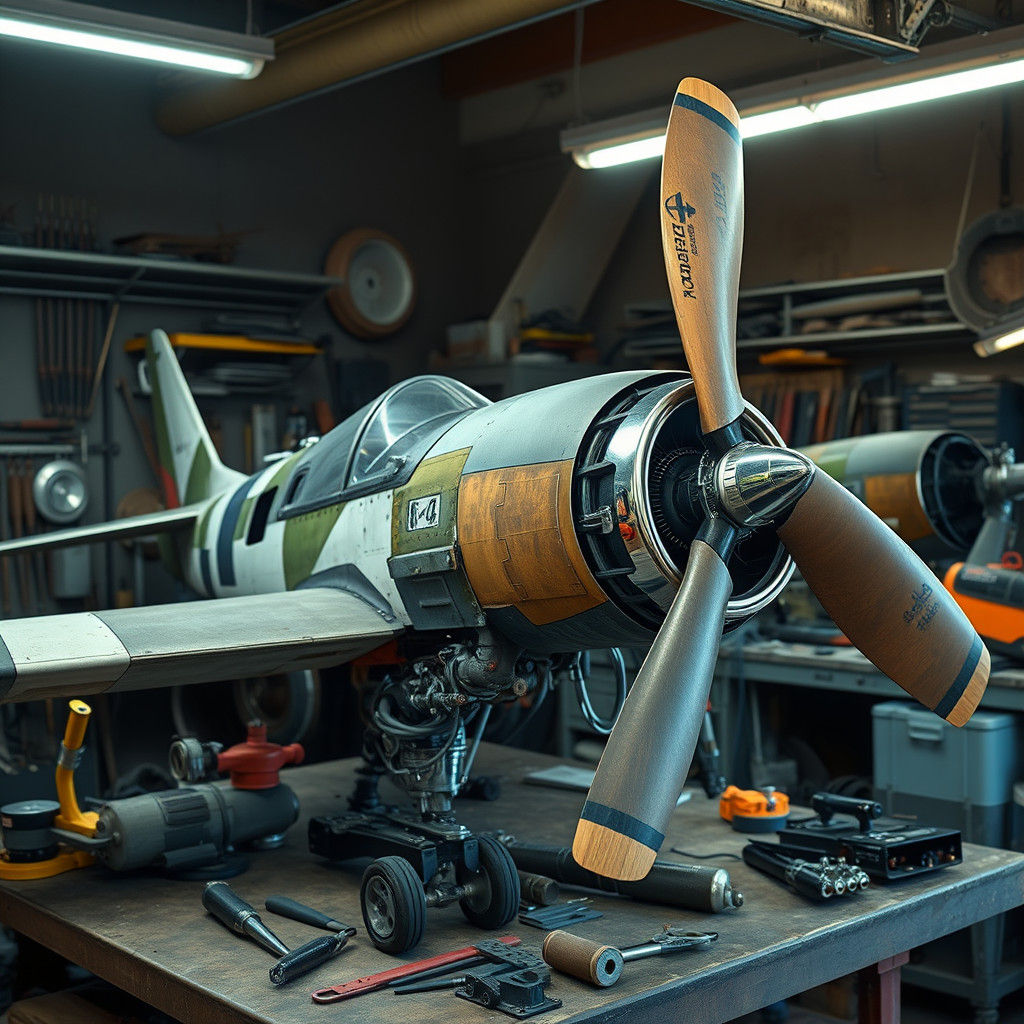 Cyberpunk Airplane Made From Scavenged Parts