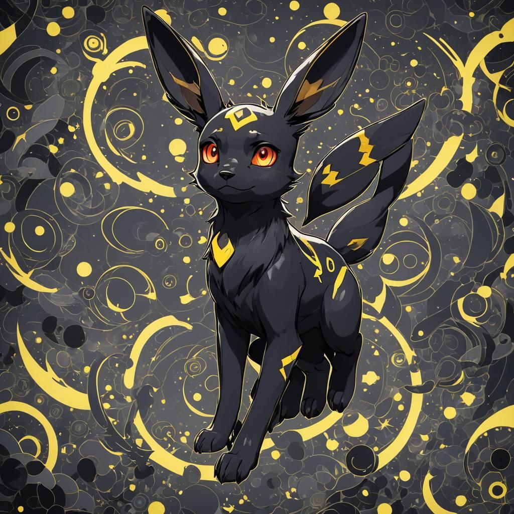 Umbreon Anime Manga Scan in Cel-Shaded Style