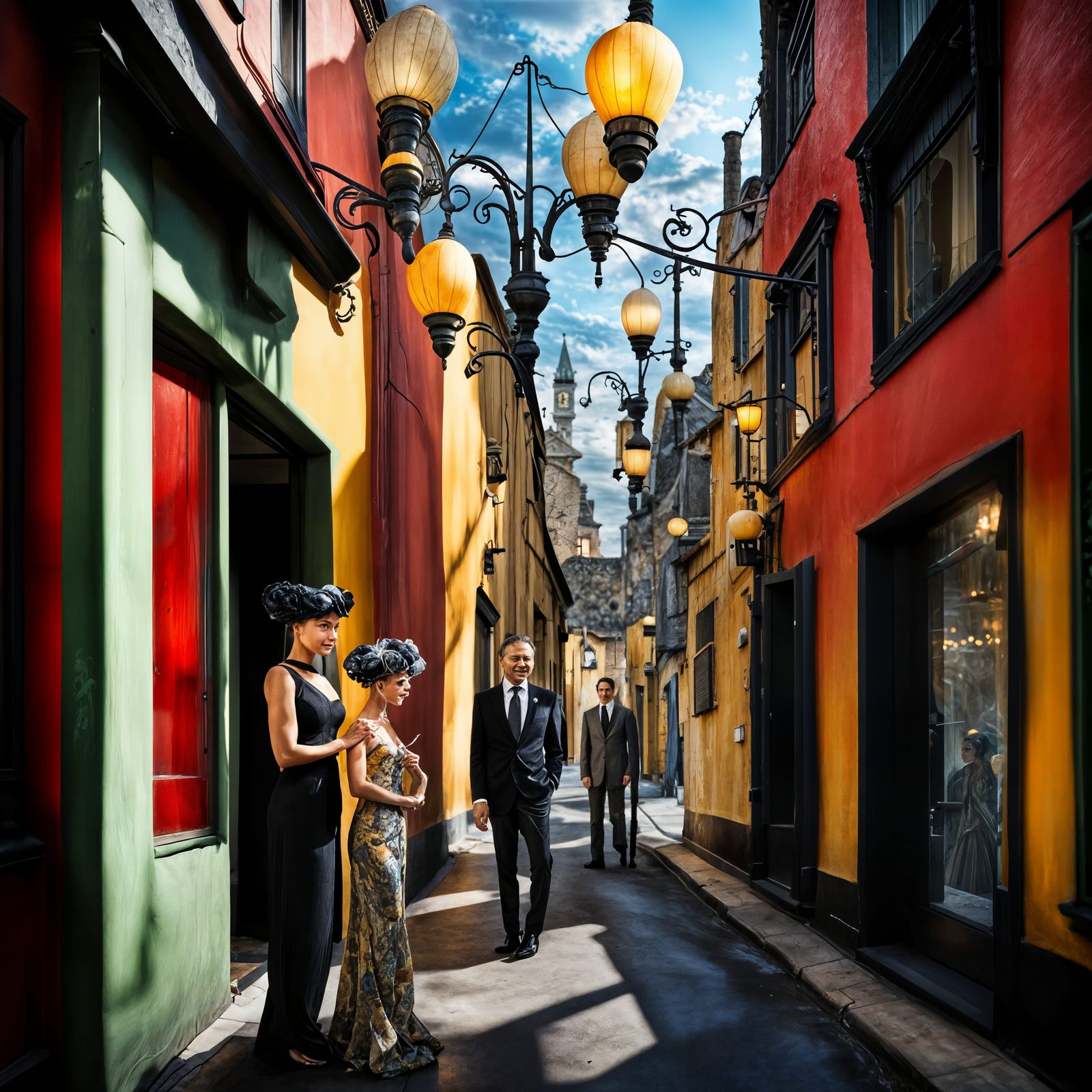 Exotic Aliens in a Surreal Restaurant Setting