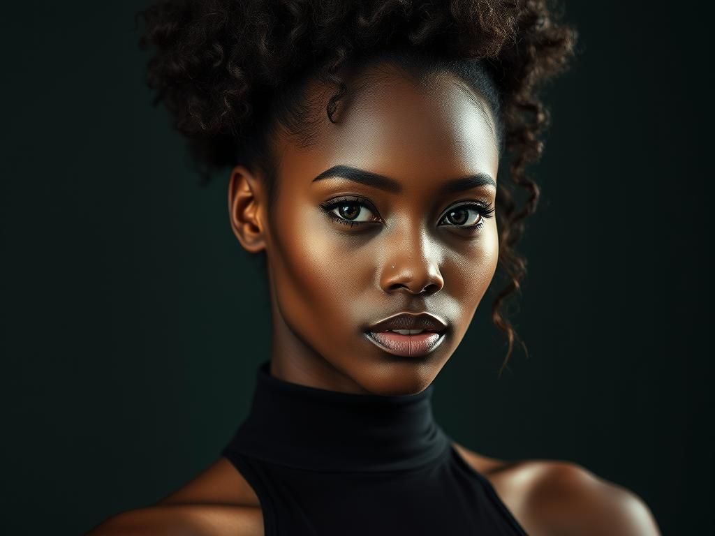 Elegant Nubian Woman in High Fashion Portrait