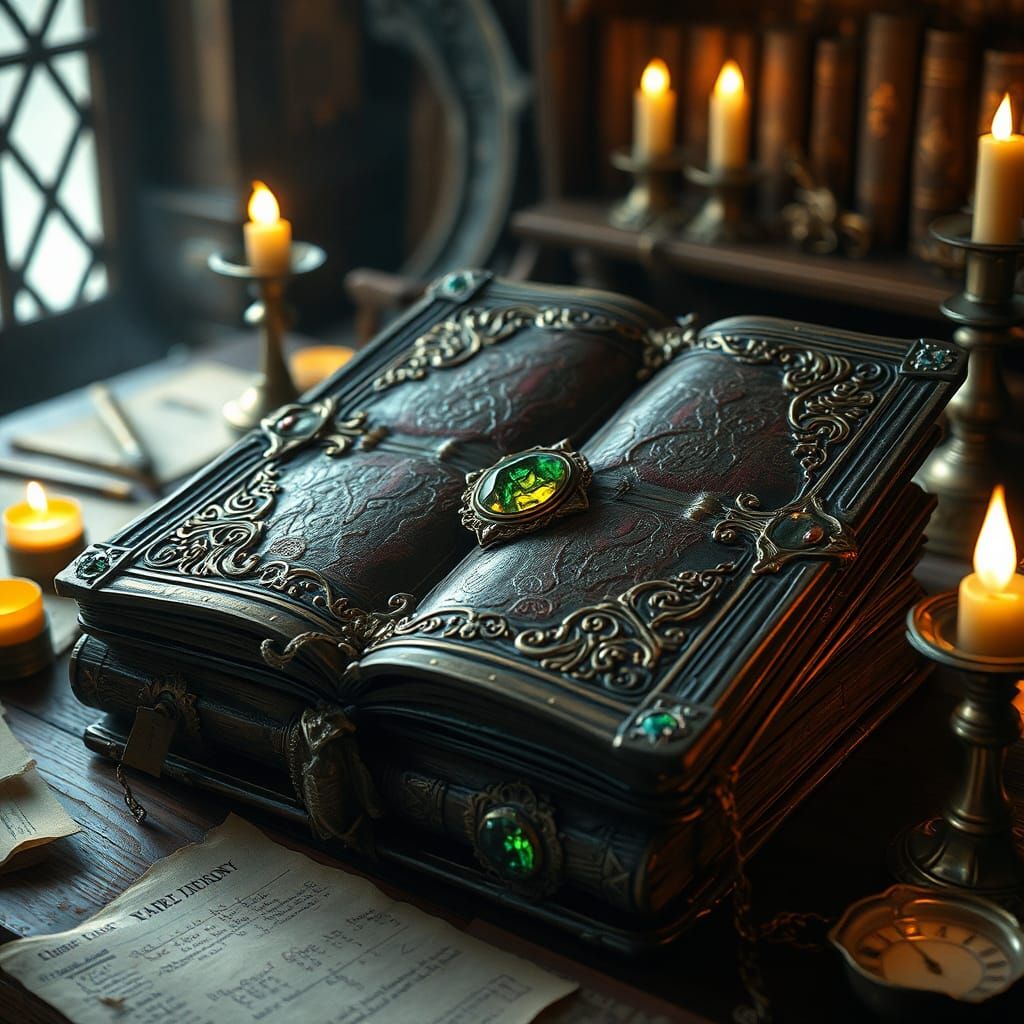 Ancient Tome Reveals Forgotten Worlds in Steampunk Style