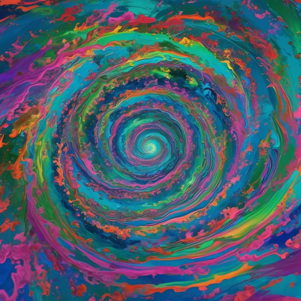 Abstract Day-Glo Art