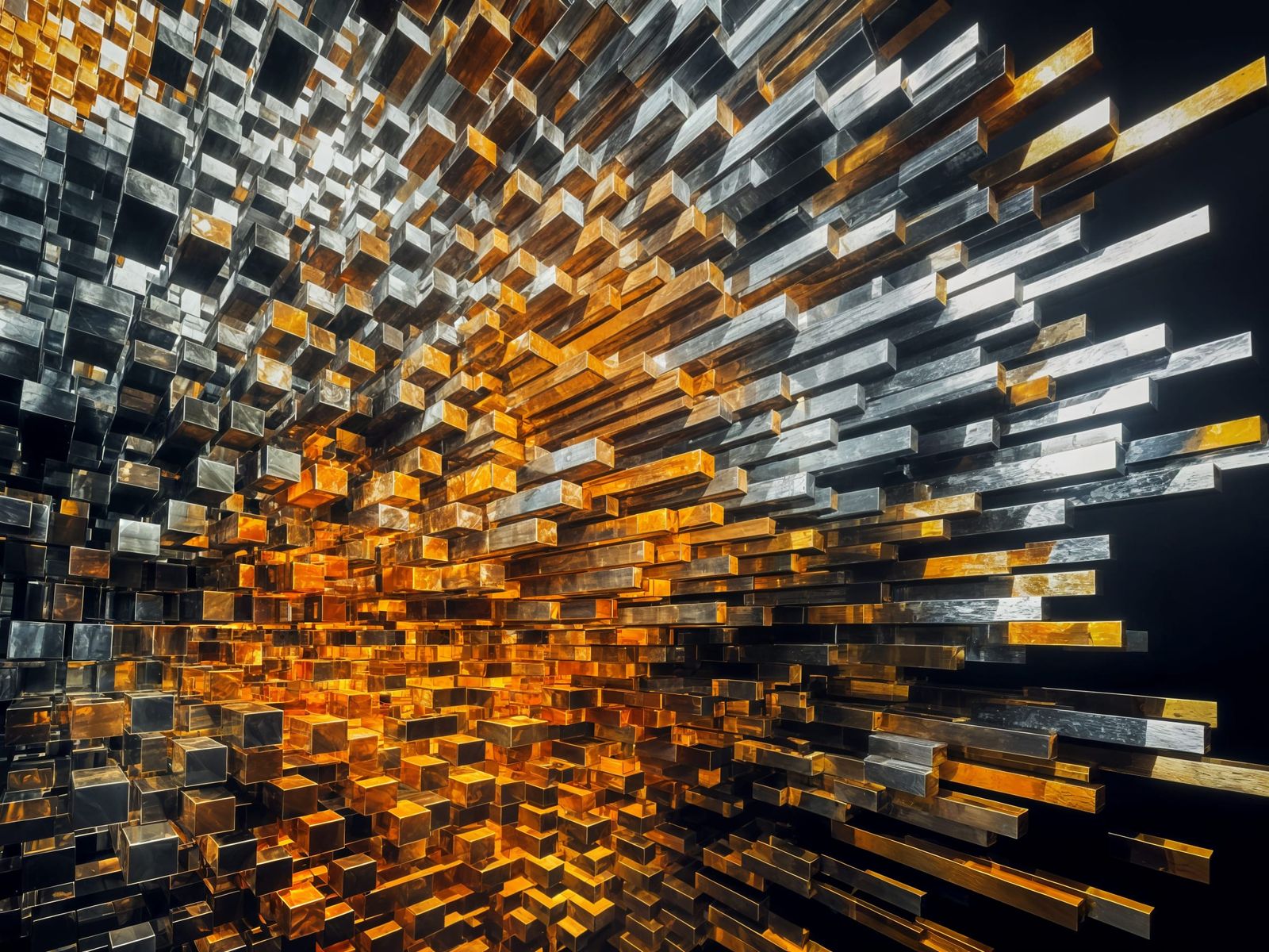 Mesmerizing Metallic Cubes in Prismatic Dimension