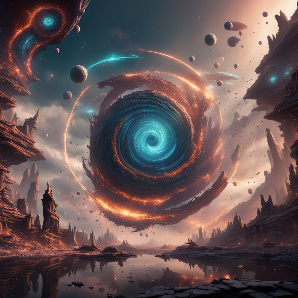 Fantastical Multidimensional Trials as Matte Painting