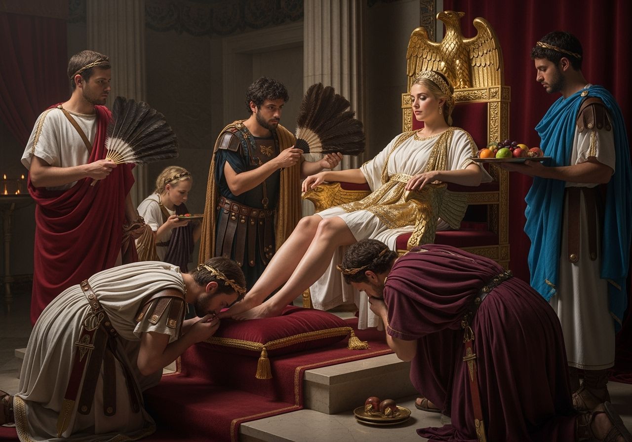 Roman Empress on Golden Eagle Throne, Imperial Palace