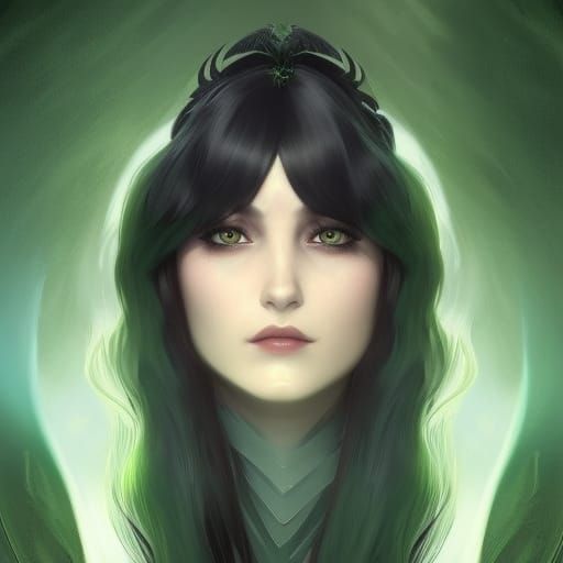 Evil Star Queen Portrait in Hyperdetailed Digital Art