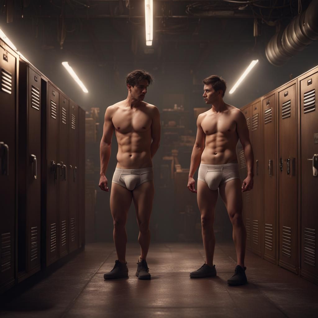 Locker Room Scene: Detailed Matte Painting