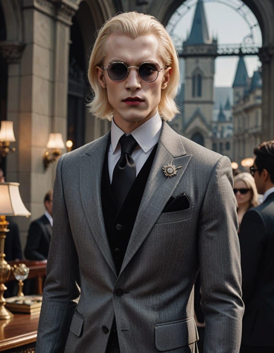 Modern Vampire in Haute Couture Style