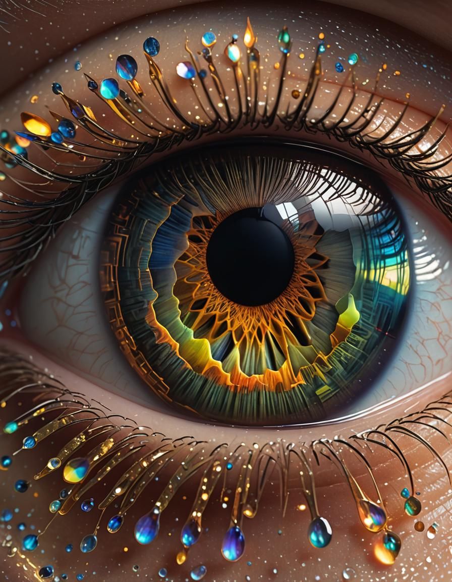 Macro Eye: Hyperrealistic Close-up in Sunlight