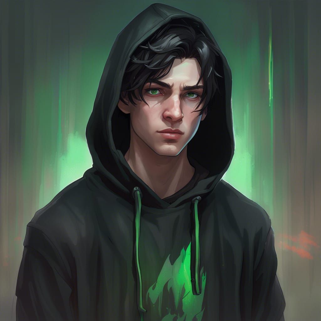 Detailed Portrait of a Youth with Hooded Eyes