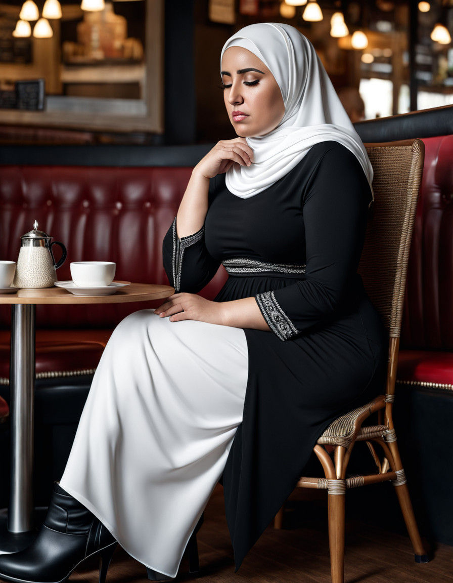 A Curvy Woman's Emotion in Black and White