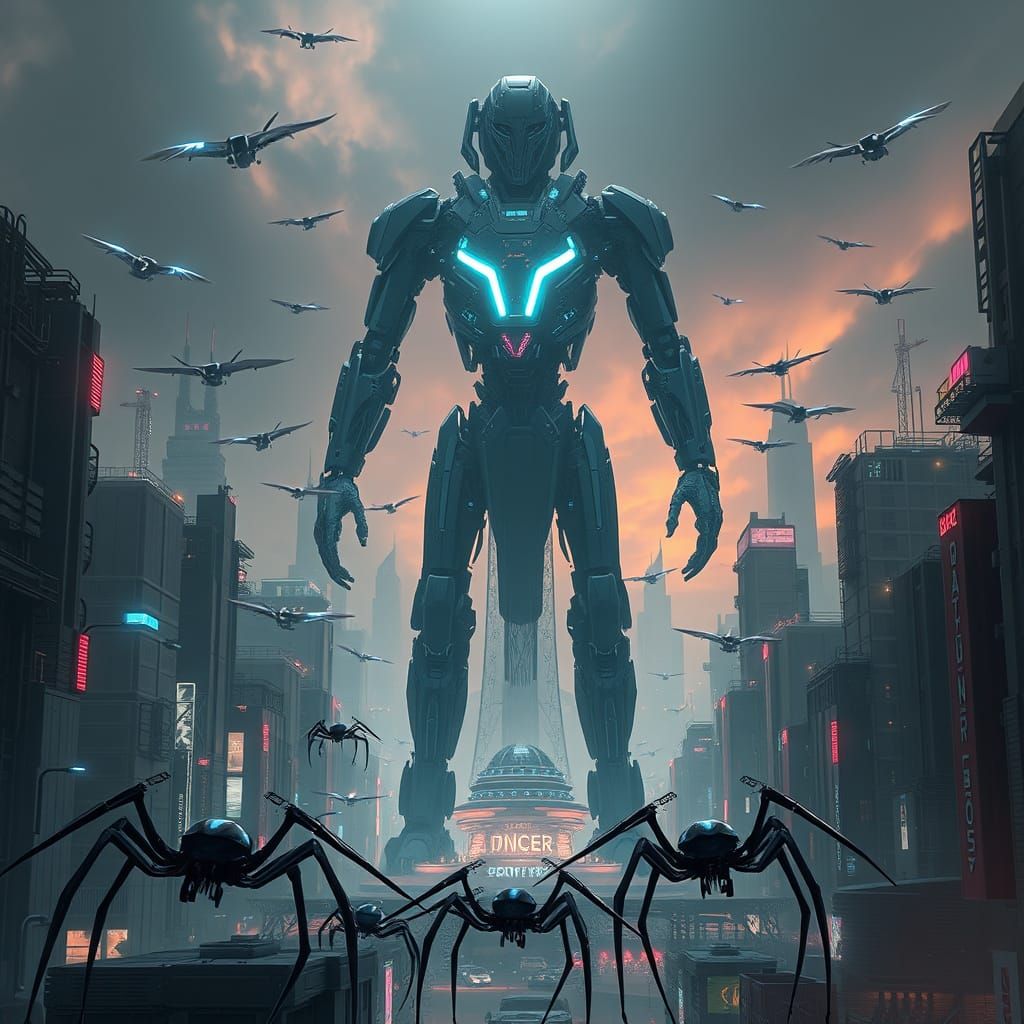 Cybernetic Administrators Govern Futuristic Megacities in a ...