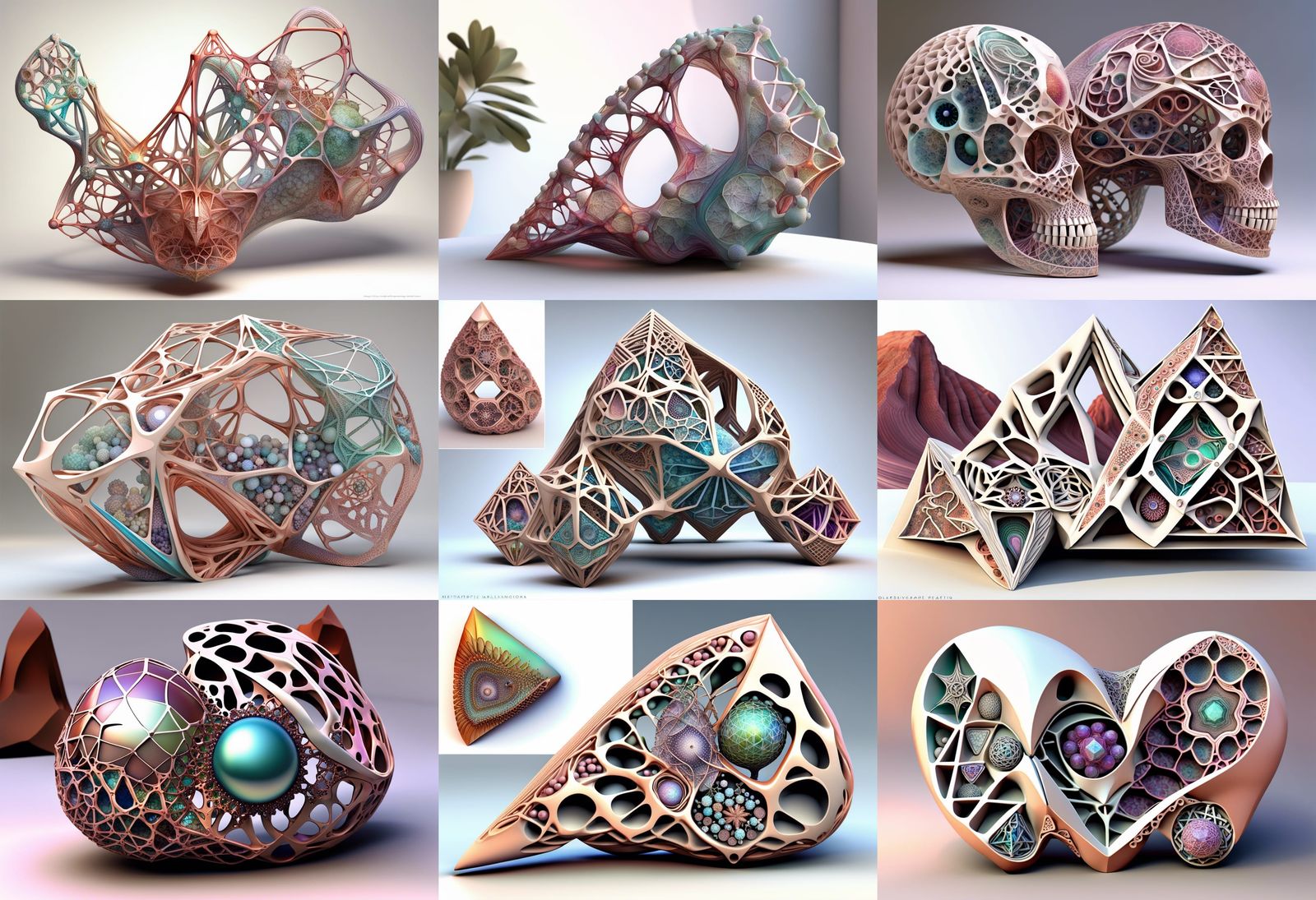 Abstract Geometric Structure with Celtic Inclusions