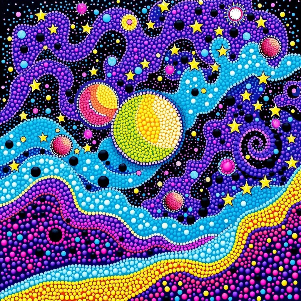 Pointillist Cosmic Landscape of an Alien World
