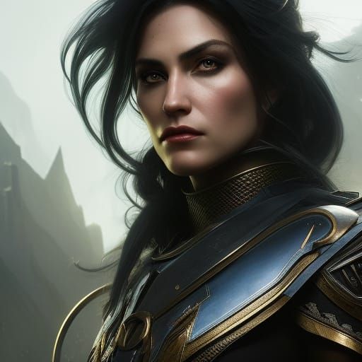 Detailed Portrait of Morrigan in Fantasy Art Style