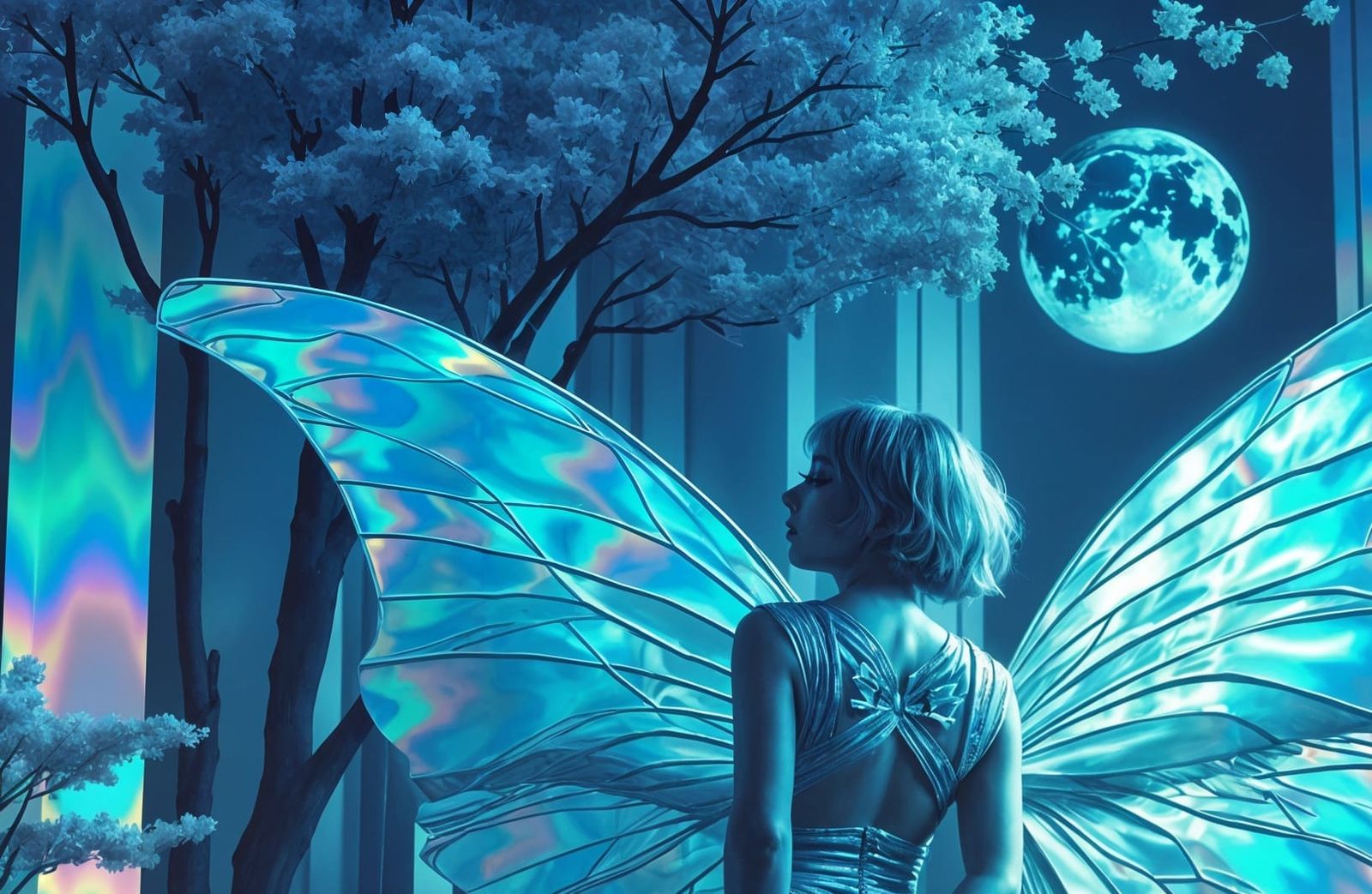 Surreal Fairy Princess in Glitch Foil Glamour