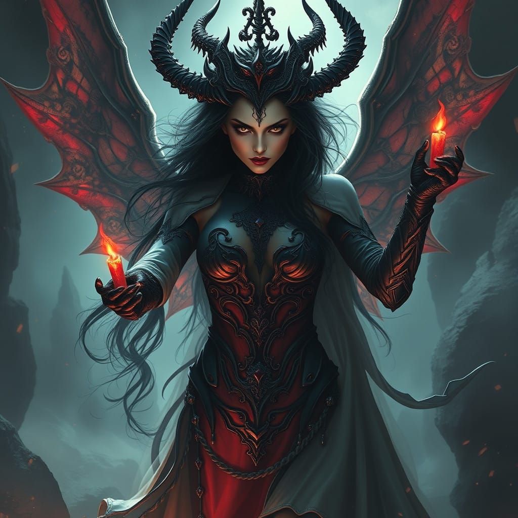 Vampire Goddess in Epic Cinematic Digital Art