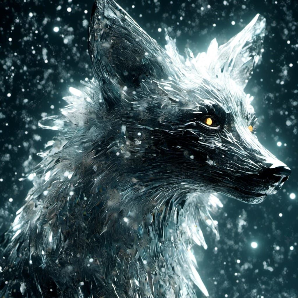 white crystal fox