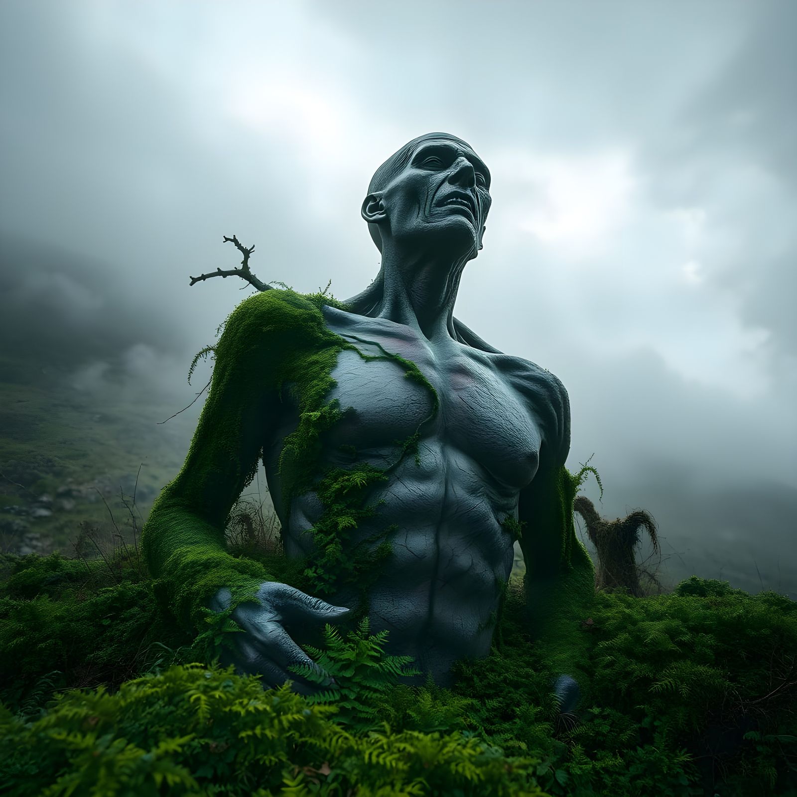 Zombie Torso Emerges from Scottish Moor