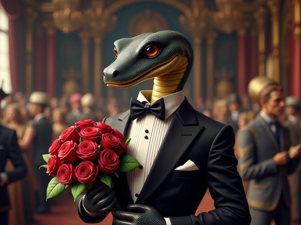 Debonair Cobra Snake on a Blind Date