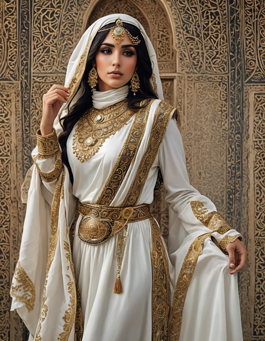 Arabian Nights Harem Woman in Beautiful Dress