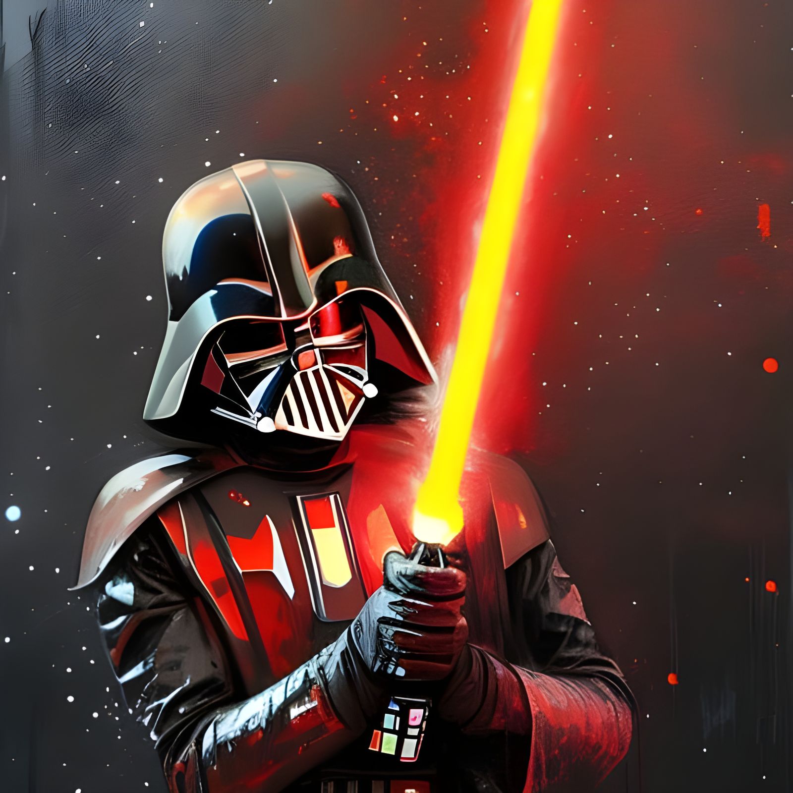 Fox with Lightsaber in Star Wars Style