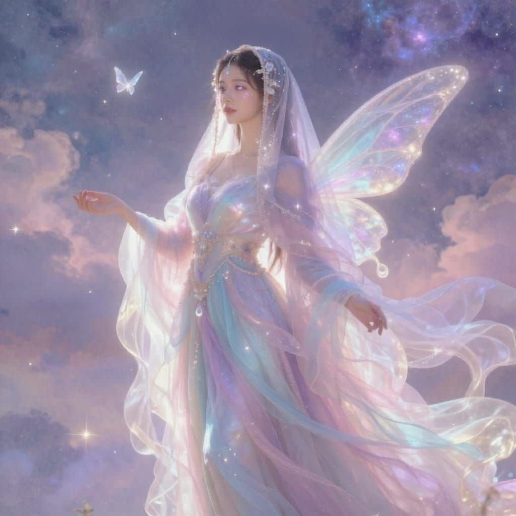 Celestial Muslim Princess of Light and Pastel Colors