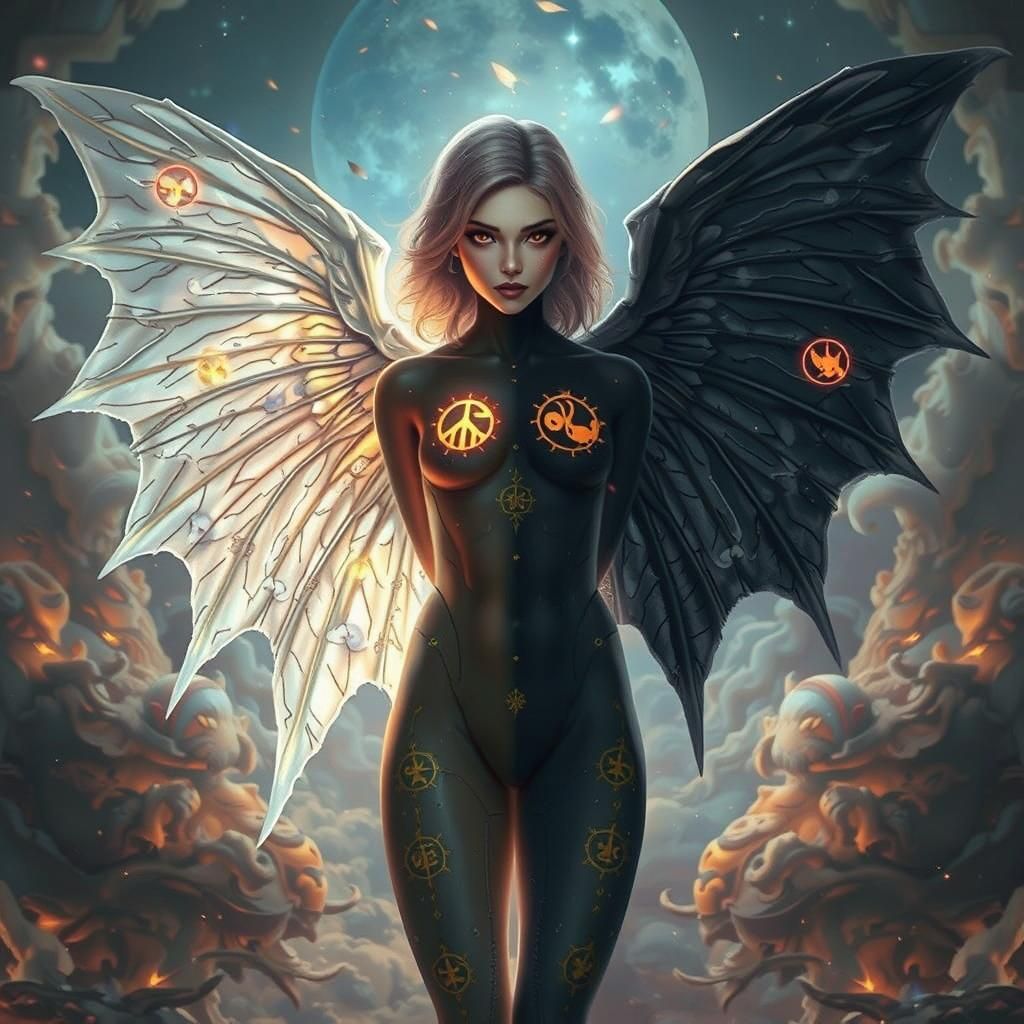 Dualistic Being with Angelic and Demonic Halves