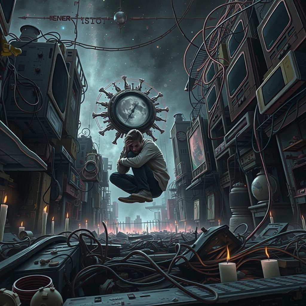 Post-Apocalyptic Solitude: Astral Ruins in Candlelight