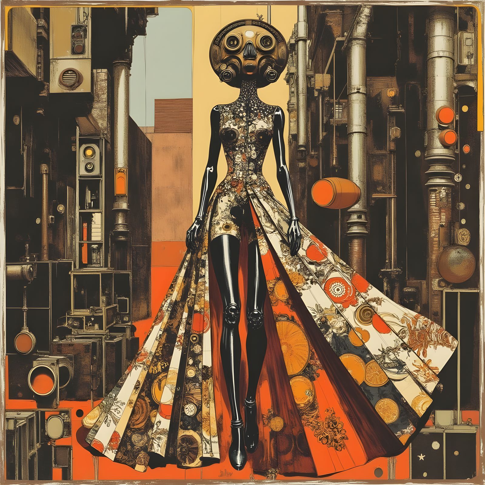 Surreal Juxtaposition of Organic and Synthetic Elements