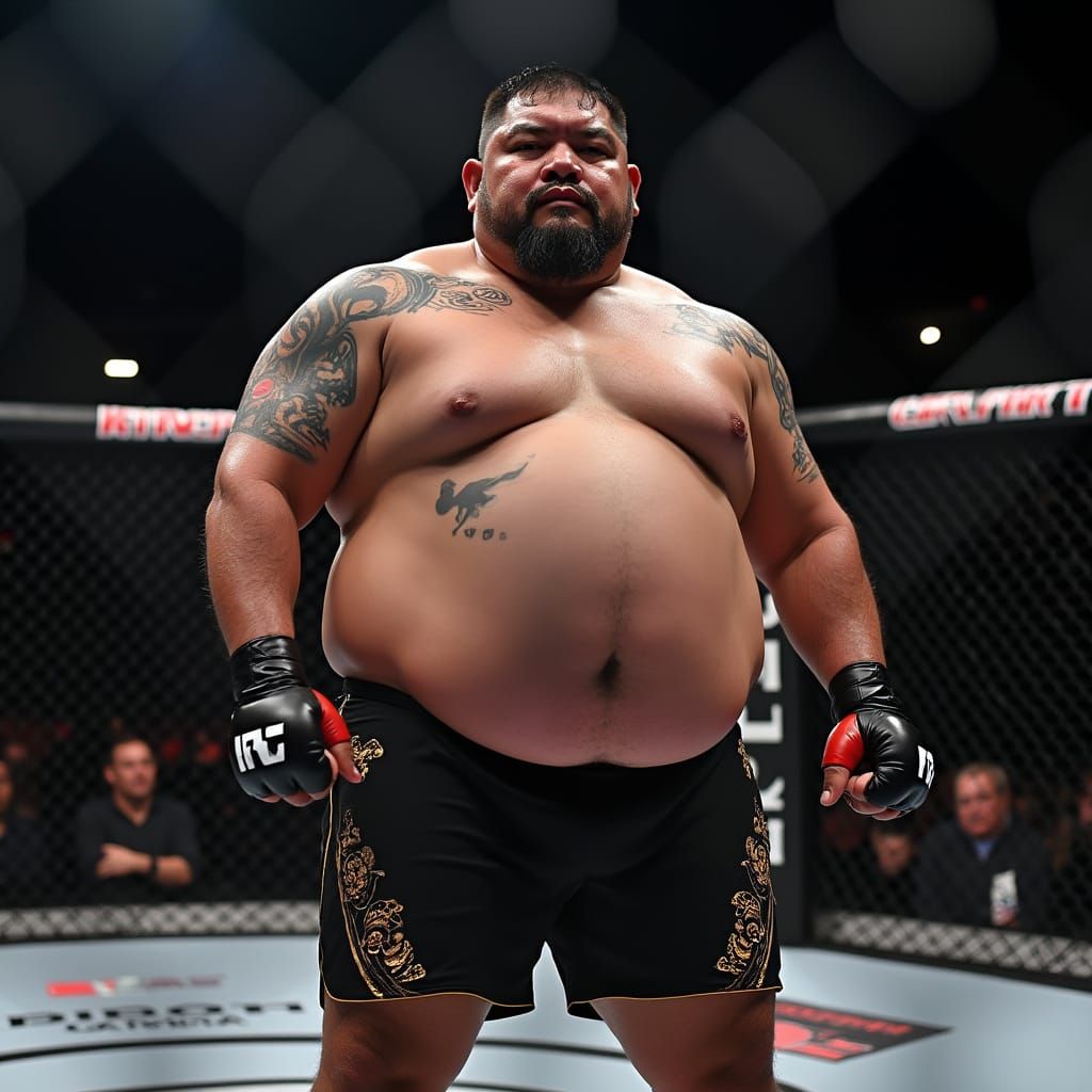 Japanese MMA Fighter in the Octagon